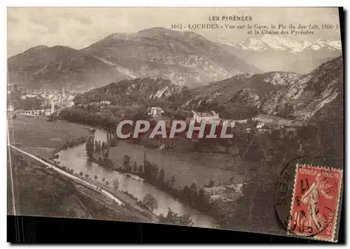 Cartes postales Lourdes Vue Sur le Gave Le Pic du Jer