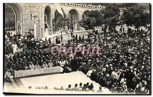 Ansichtskarte AK Lourdes Vepres au Rosaire