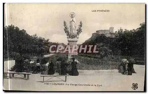 Cartes postales Lourdes La Vierge Couronnee et le Fort