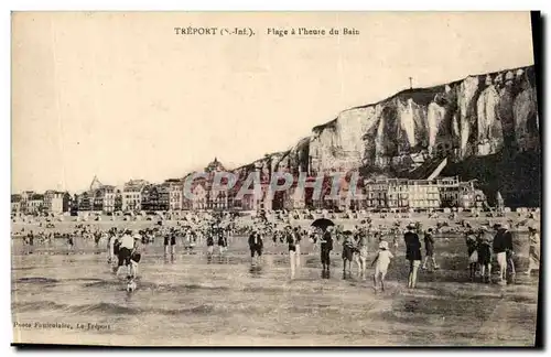 Cartes postales Le Treport Plage a L Heure du Bain