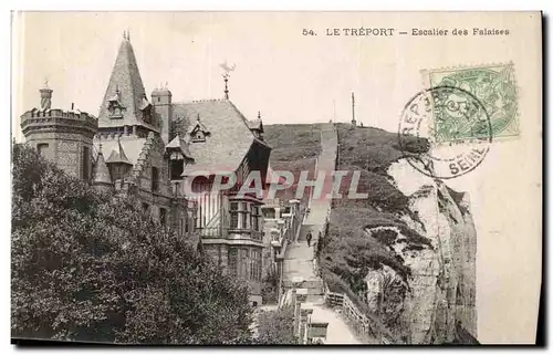 Cartes postales Le Treport Escalier des Falaises