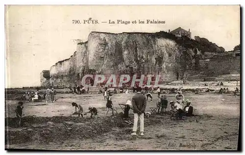 Ansichtskarte AK Puys La Plage et les Falaises Enfants