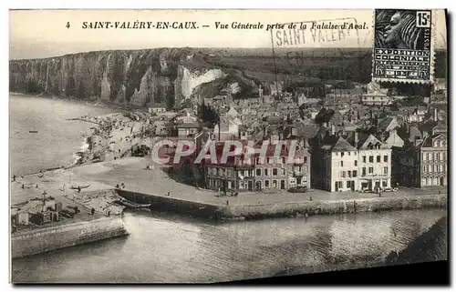 Cartes postales Saint Valery En Caux Vue Generale Prise de L aFalaise D Aval