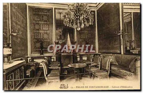 Cartes postales Chateau de Fontainebleau Cabines D Abdication