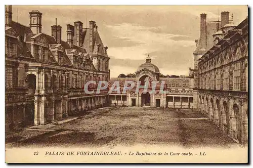 Ansichtskarte AK Chateau de Fontainebleau Le Baptistere De La Cour Ovale