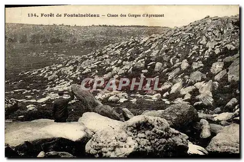 Ansichtskarte AK Foret de Fontainebleau Chaos des gorges d Apremont