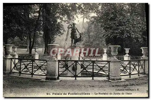 Ansichtskarte AK Palais de Fontainebleau La Fontaine du Jardin De Diane