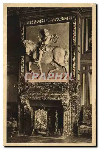 Ansichtskarte AK Fontainebleau Palais Statue equestre de Henri IV