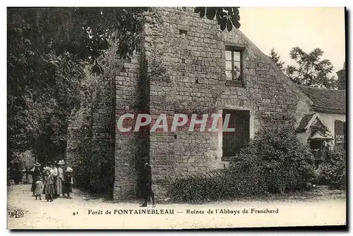 Cartes postales Fontainebleau Ruines de L Abbaye de Franchard Enfants