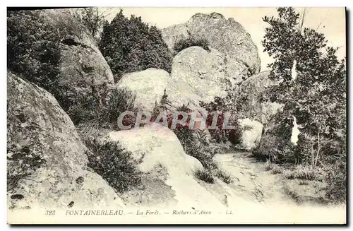 Cartes postales Fontainebleau La Foret Rochers d avon