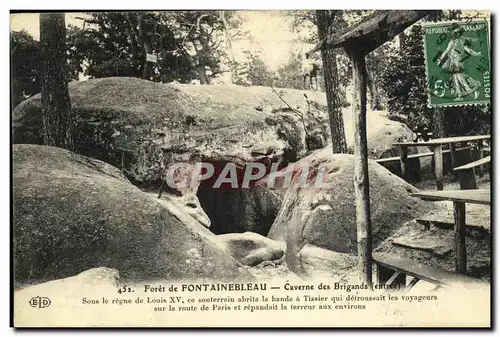 Ansichtskarte AK Fontainebleau Caverne des Brigands