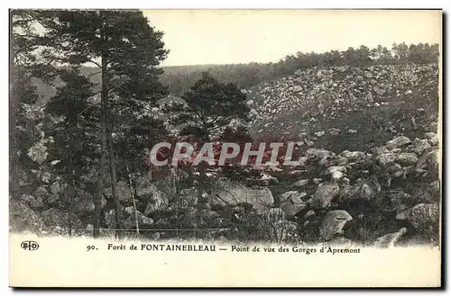 Ansichtskarte AK Fontainebleau Foret Point de vue des Gorges d Apremont