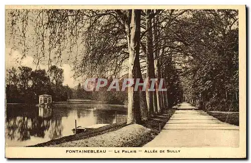 Ansichtskarte AK Fontainebleau Le Palais Allee De Sully