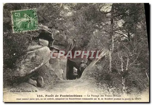 Ansichtskarte AK Fontainebleau Foret de La Passage des Francs Tireurs