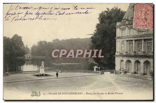 Ansichtskarte AK Fontainebleau Palais De Etang des Carpes et Musee Chinois