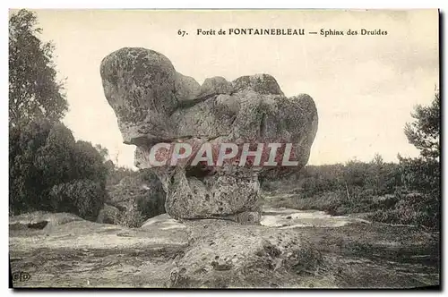 Ansichtskarte AK Foret de Fontainebleau Sphinx des Druides