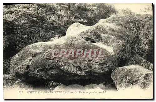 Cartes postales Foret de Fontainebleau La Roche suspendue