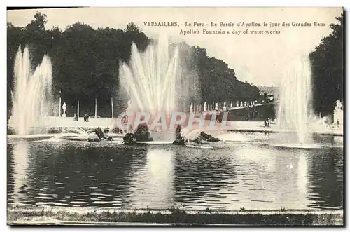 Cartes postales Versailles Le Parc Le Bassin d Apollon le Jour des Grandes eaux