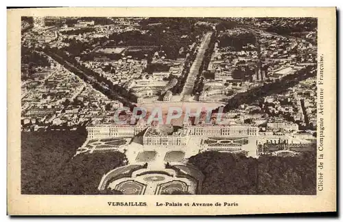 Cartes postales Versailles Le Palais et Avenue de Paris