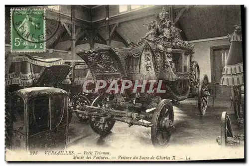 Ansichtskarte AK Versailles Petit Trianon Musee des Voitures Voiture du sacre de Charles X