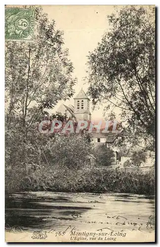 Cartes postales Montigny sur Loing L Eglise Vue du Loing