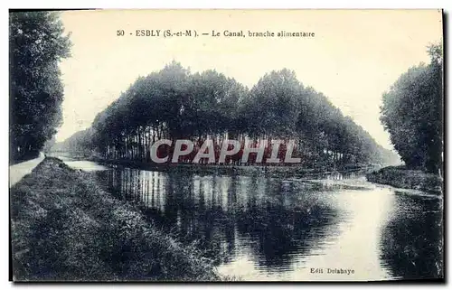 Cartes postales Esbly Le Canal Branche alimentaire