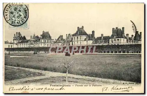 Cartes postales Palais de Fontainebleau Facade sur le Parterre