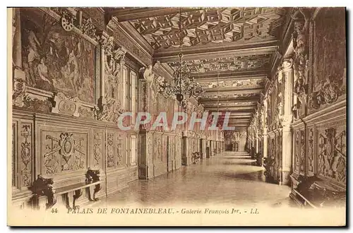 Ansichtskarte AK Palais de Fontainebleau Galerie Francois 1er