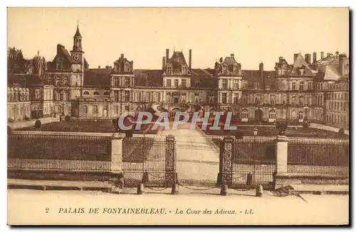 Ansichtskarte AK Palais de Fontainebleau La Cour des Adieux