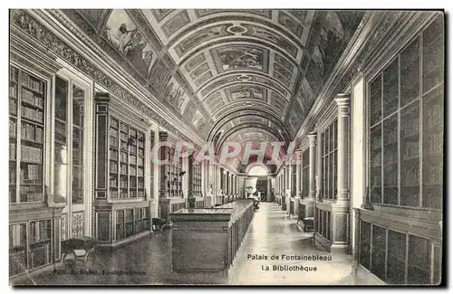 Ansichtskarte AK Palais de Fontainebleau La Bibliotheque