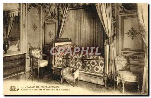 Cartes postales Palais de Fontainebleau Chambre a coucher de Madame de Maintenon