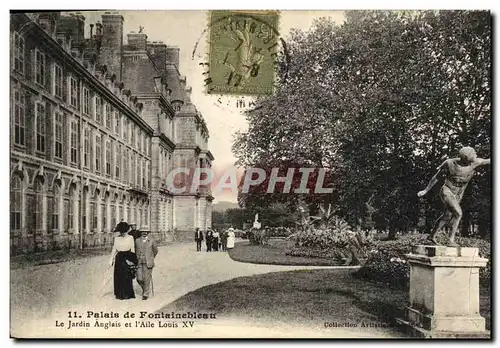 Ansichtskarte AK Palais de Fontainebleau Le Jardin Anglais et L Aile Louis XV