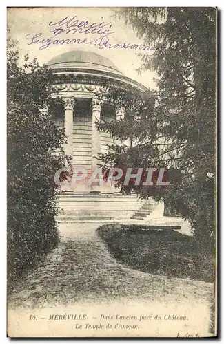 Cartes postales Mereville Dons L Ancien parc du Chateau le Temple de L Amour