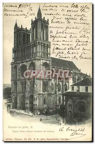 Ansichtskarte AK Mantes la Jolie le Eglise Notre Dame