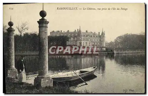 Cartes postales Rambouillet Le Chateau Vue prise de I lle