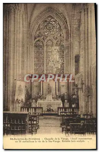 Cartes postales St Sulpice De Favieres Chapelle de la Vierge Vitrail