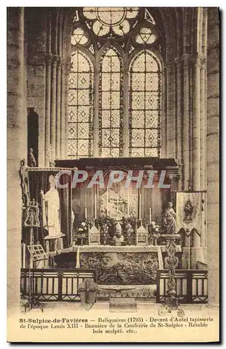 Cartes postales St Sulpice De Favieres Reliquaires Devant d Autel