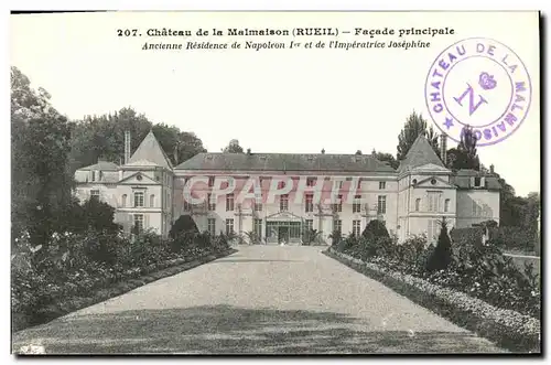 Cartes postales Chatreau de la Malmaison Facade Principale Ancienne residence de Napoleon 1er