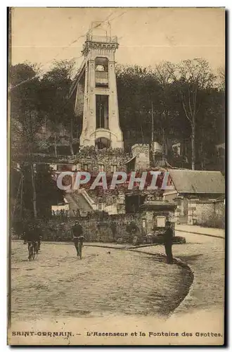 Cartes postales St Germain et Laye L Ascenseur et la Fontaine des Grottes