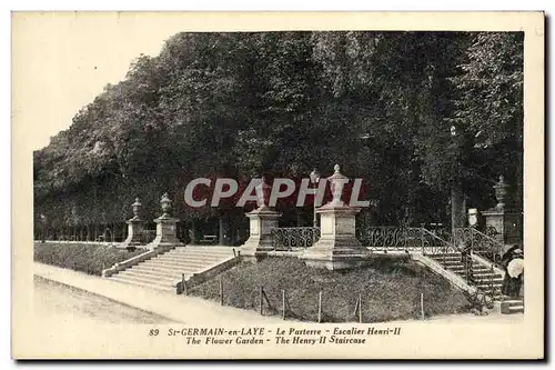 Cartes postales St Germain et Laye Le Parterre Escalier Henri II