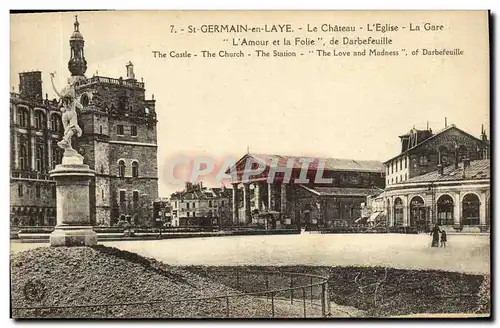 Cartes postales St Germain et Laye Le Chateau L Eglise La Gare L Amour et la Folie