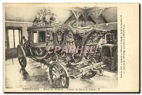 Cartes postales Versailles Musee des Voitures Voiture du Sacre de Charles X