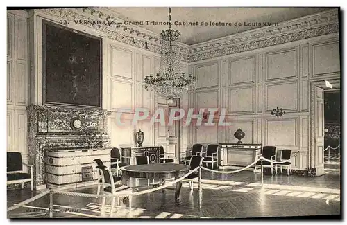 Cartes postales Versailles Grand Trianon Cabinet de lecture de Louis XVIII