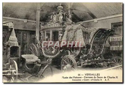 Cartes postales Versailles Musee des Voitures Carrosse du Sacre de Charles X