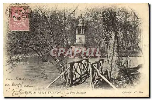 Cartes postales Parc Du Petit Trianon Le Pont Rustique Versailles