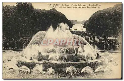 Cartes postales Versailles Le Parc Bassin De Latone Grandes eaux