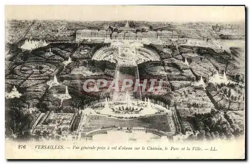 Ansichtskarte AK Versailles Vue Generale Prise a Vol D oiseau Sur Le Chateau