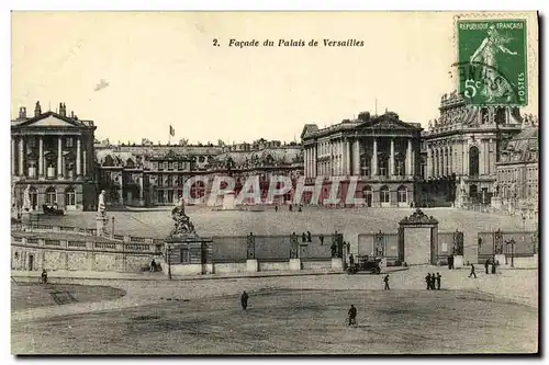 Cartes postales Facade du Palais de Versailles