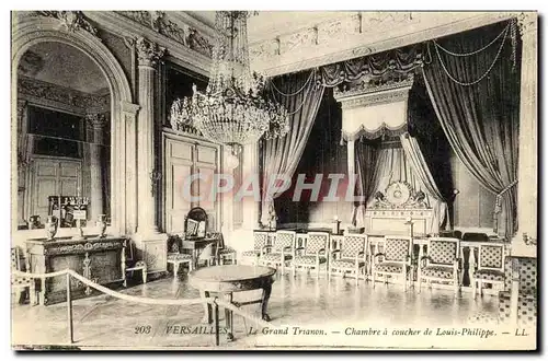 Ansichtskarte AK Versailles Le Grand Trianon Chambre a Coucher de Louis Philippe