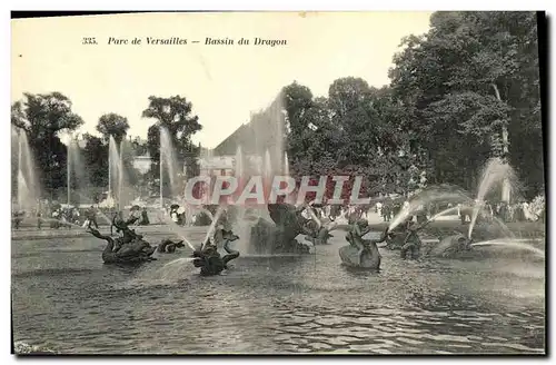 Cartes postales Pare de Varsailes Bassin du Dragon